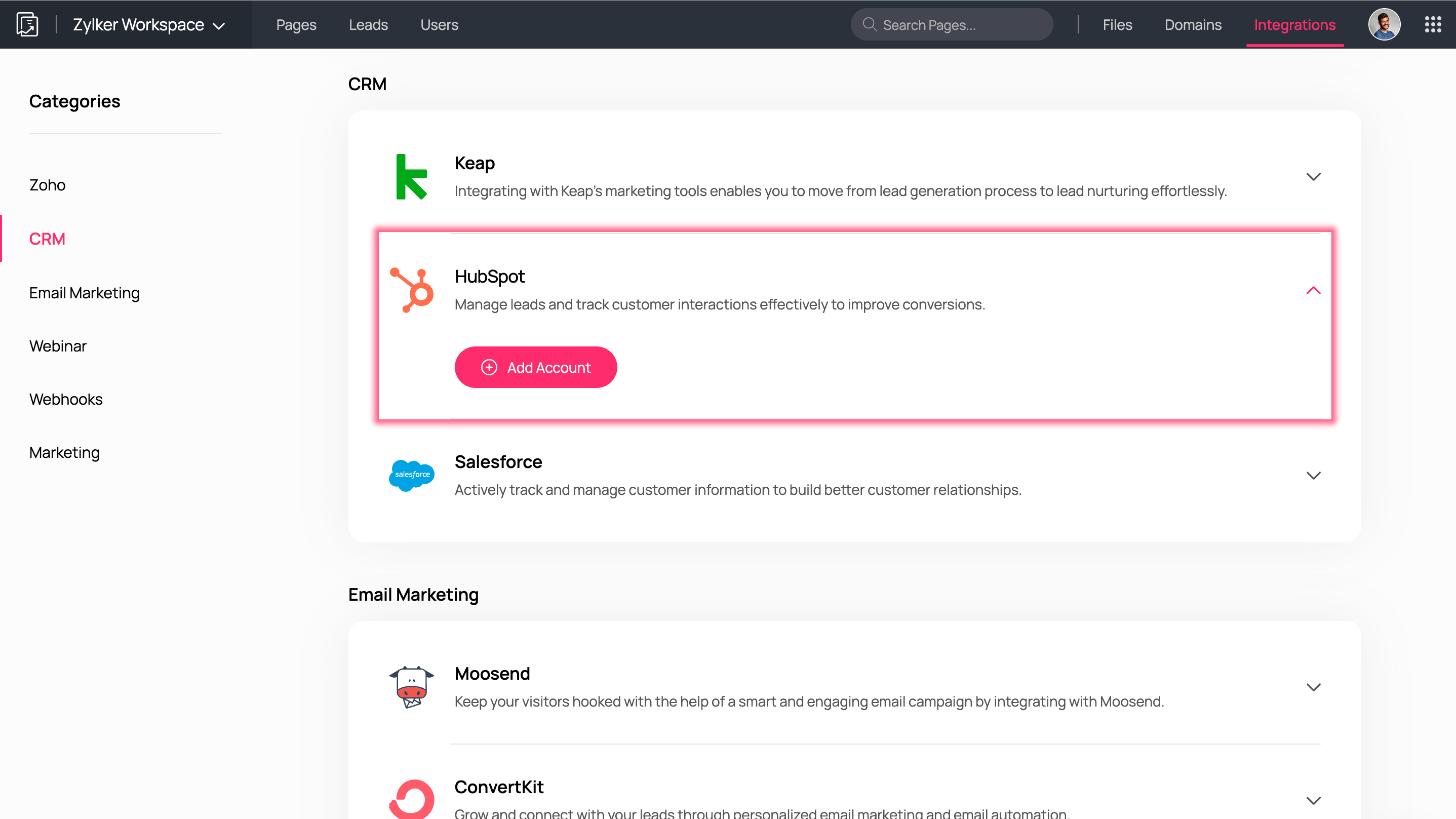  Zoho HubSpot Integration